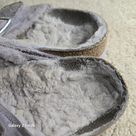 Birkenstock Arizona Big Buckle Shearling Teddy Purple Fog - Picture 7 of 12